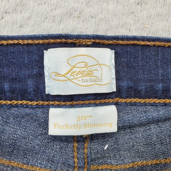 Levi's San Fransico Bermuda Short Womens 12 Navy Perfectly Slimming‎ High Rise - Picture 6 of 8